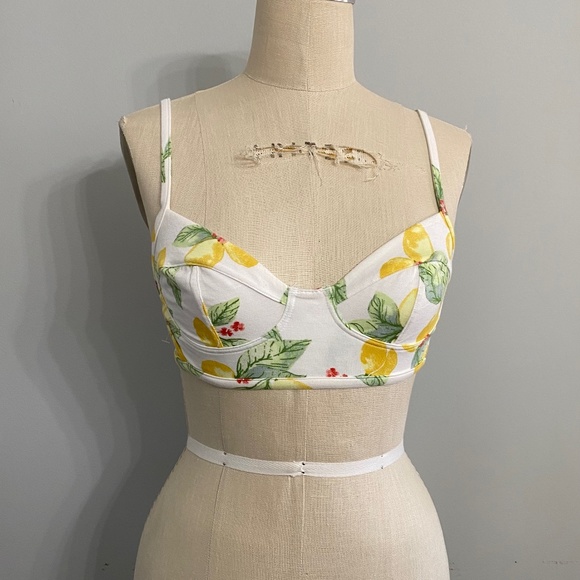 FOR LOVE & LEMONS LEMON PRINT BRALETTE - Picture 1 of 4